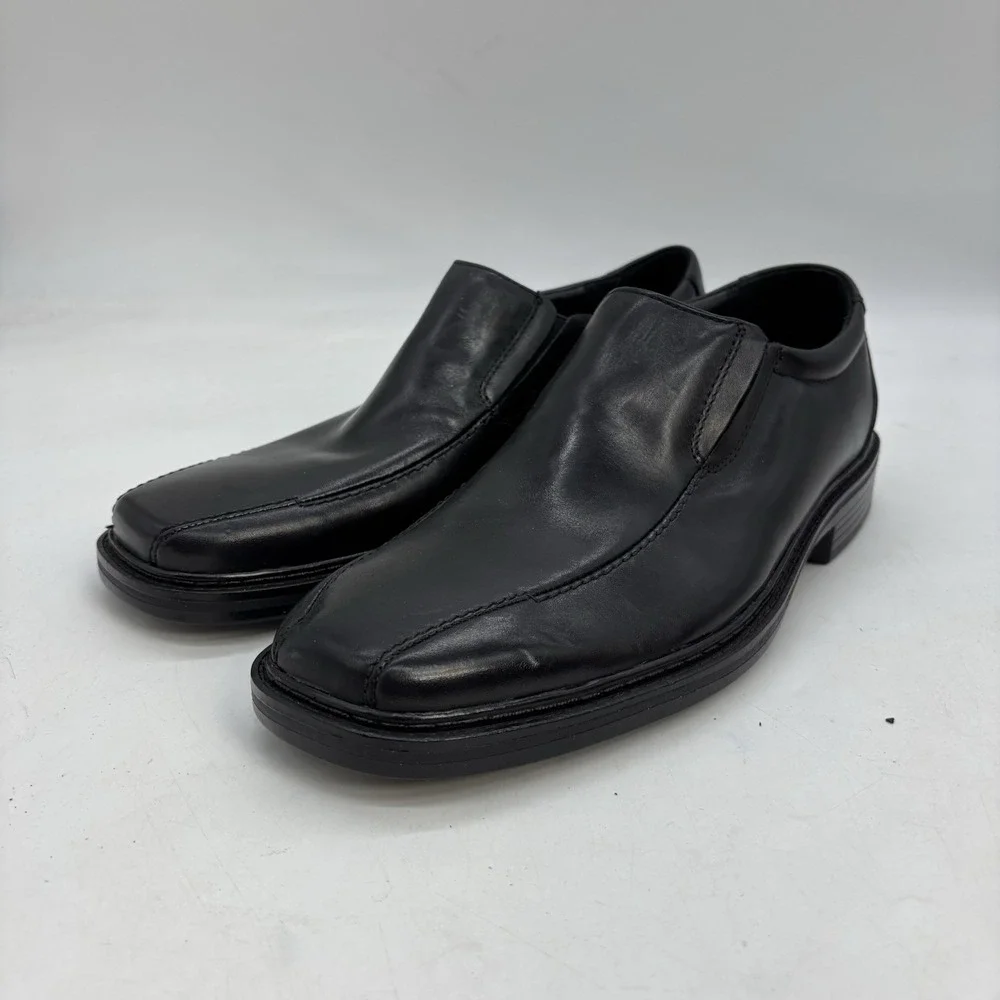 Bostonian New Iron Age Dress Shoes Mens 9 Black Wingtip Black Slip On Comfort